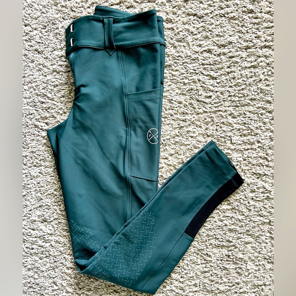 Free Ride Equestrian Lux Zip-Up Breeches (Knee Patch), XS
